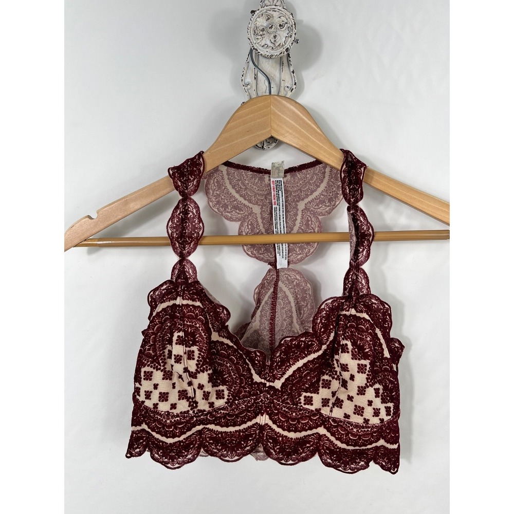 Intimately Free People Size Small "Strange‎ Magic" Flocked Bra Bralette